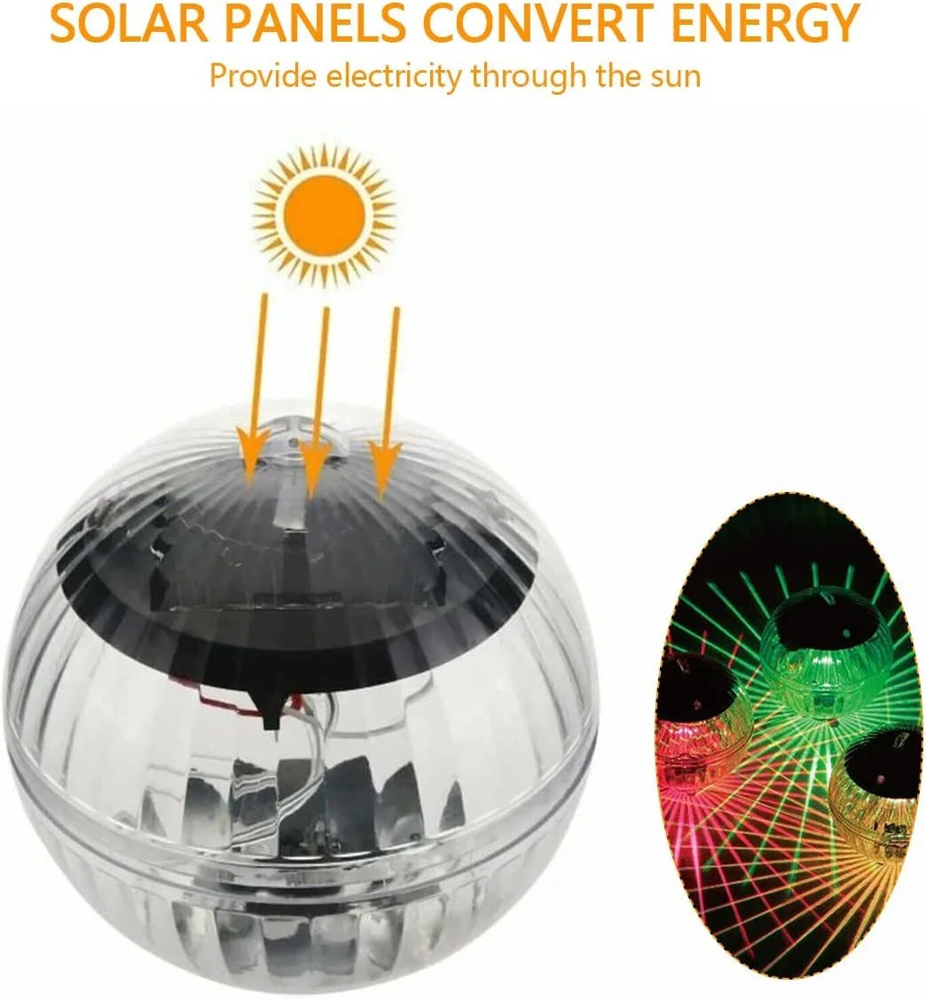 LumiGlobe Solar-Lampe Flottante | Changement de Couleur RGB | Boule LED Flottante IP65 | Pour Piscine, Étang & Jardin