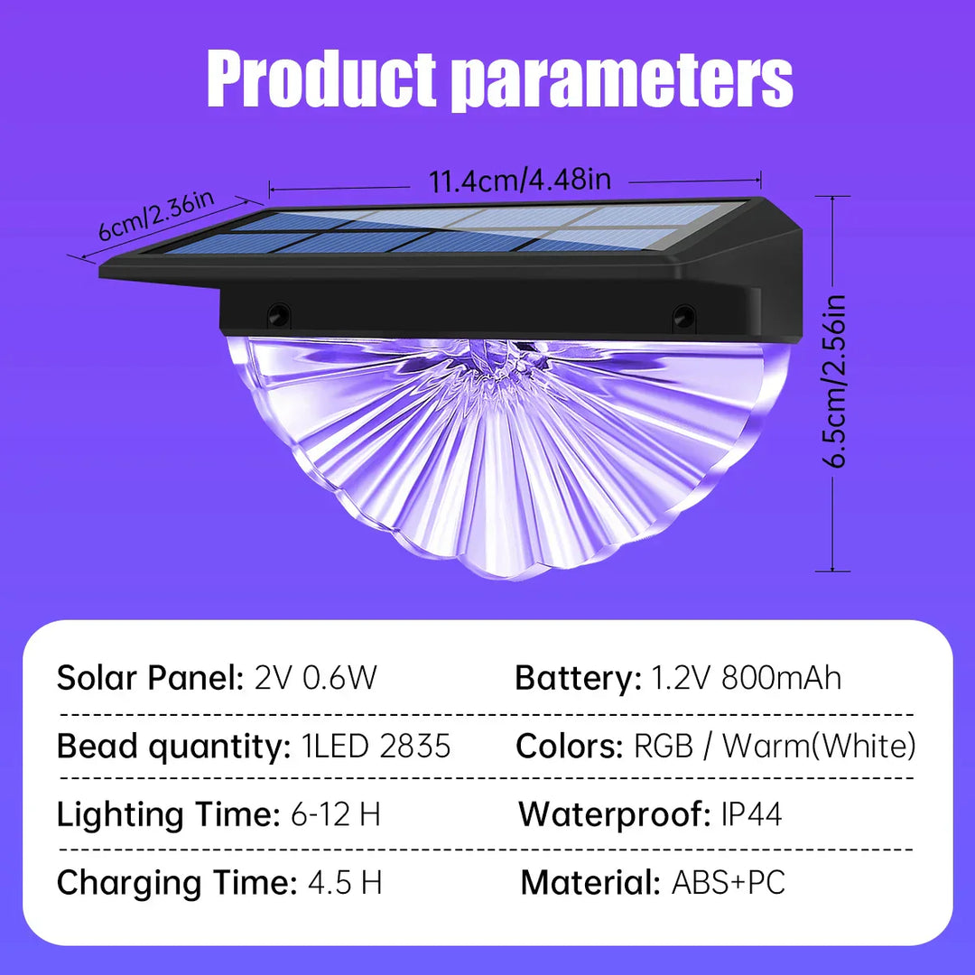 Lampes solaires à LED Lumora Step | Changement de couleur ou blanc chaud | Résistantes aux intempéries IP44 | Pour escaliers, clôtures et terrasses