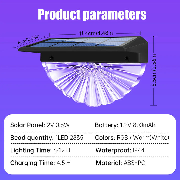 Lampes solaires à LED Lumora Step | Changement de couleur ou blanc chaud | Résistantes aux intempéries IP44 | Pour escaliers, clôtures et terrasses