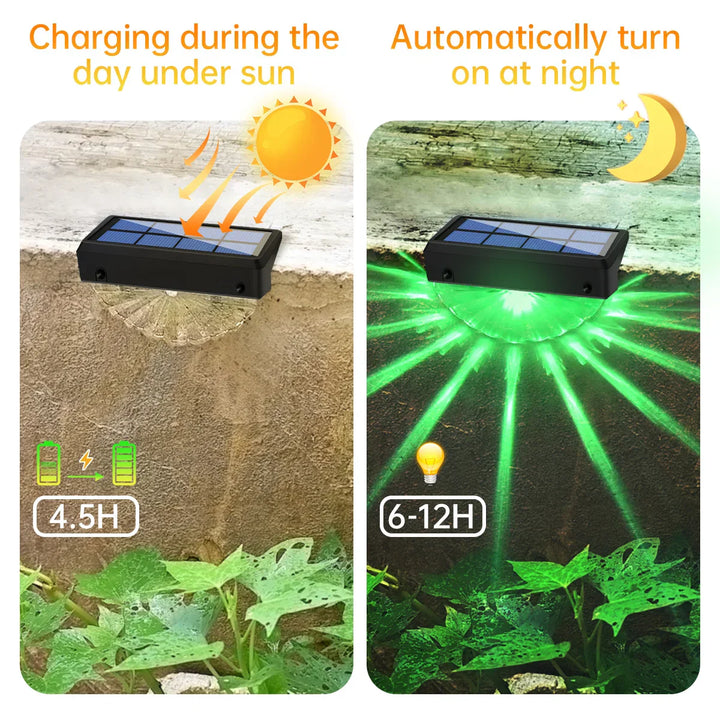 Lampes solaires à LED Lumora Step | Changement de couleur ou blanc chaud | Résistantes aux intempéries IP44 | Pour escaliers, clôtures et terrasses