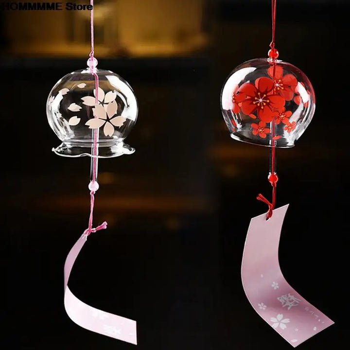 Cloche à vent en verre Hanabira | Style japonais | Son clair & pendentif décoratif | Fait à la main