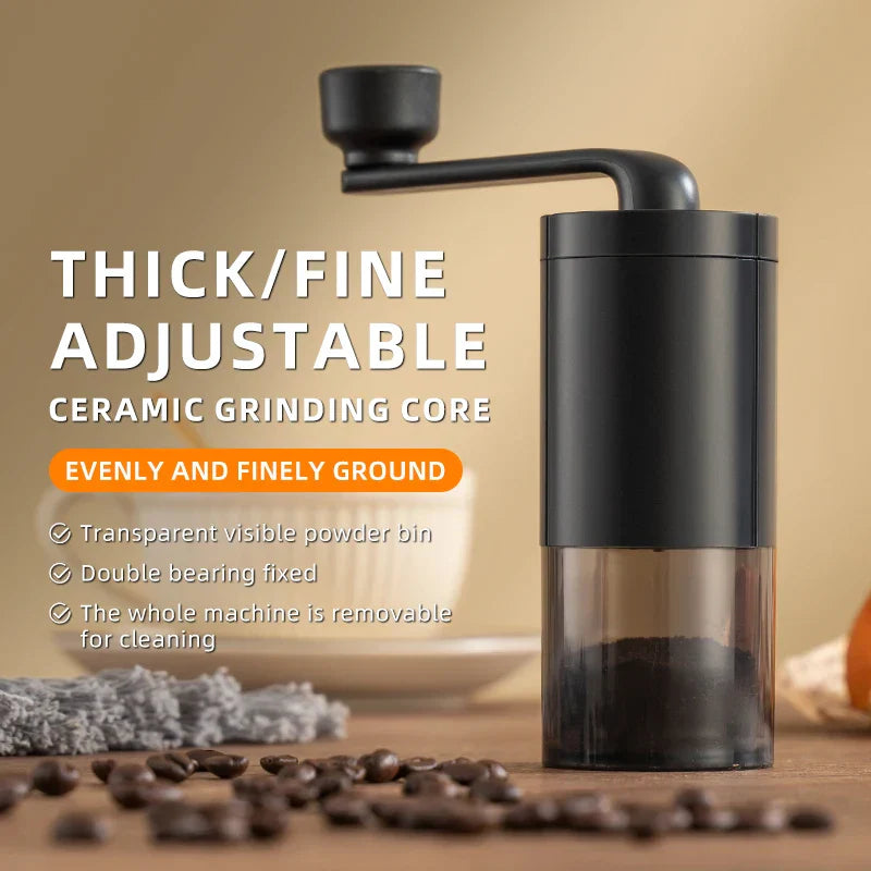 Moulin à café manuel BrewMate | Portable & Réglable | Meule en céramique | Pour la maison, les voyages & en extérieur