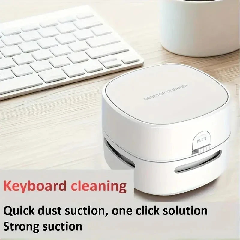 Cleanora MiniVac | Aspirateur de table sans fil mini | Portable & Silencieux | USB ou Batterie | Pour miettes, poussière & poils d'animaux