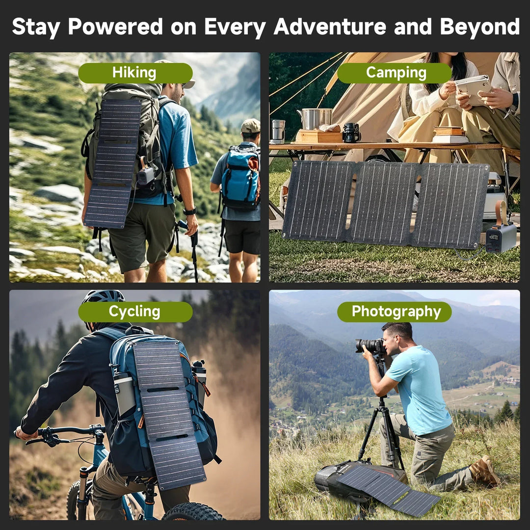 Batterie Solaire VoltForge PB100 Set | 24.000mAh | Charge Rapide 100W | Panneau Solaire Pliable 21W | Pour Ordinateur Portable, Smartphone & Activités en Plein Air
