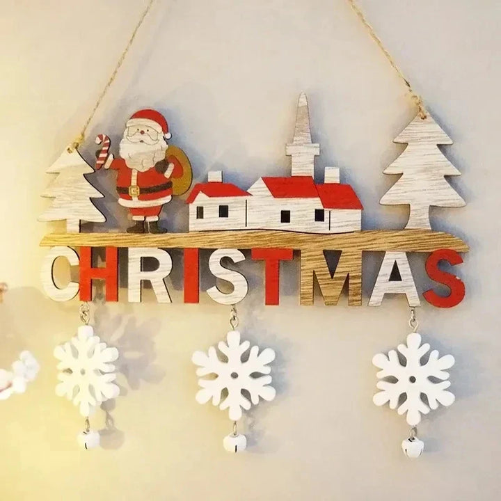 Décoration de Noël Gnome Nordique | Bois | Père Noël fait main | Décoration pour arbre, porte & maison