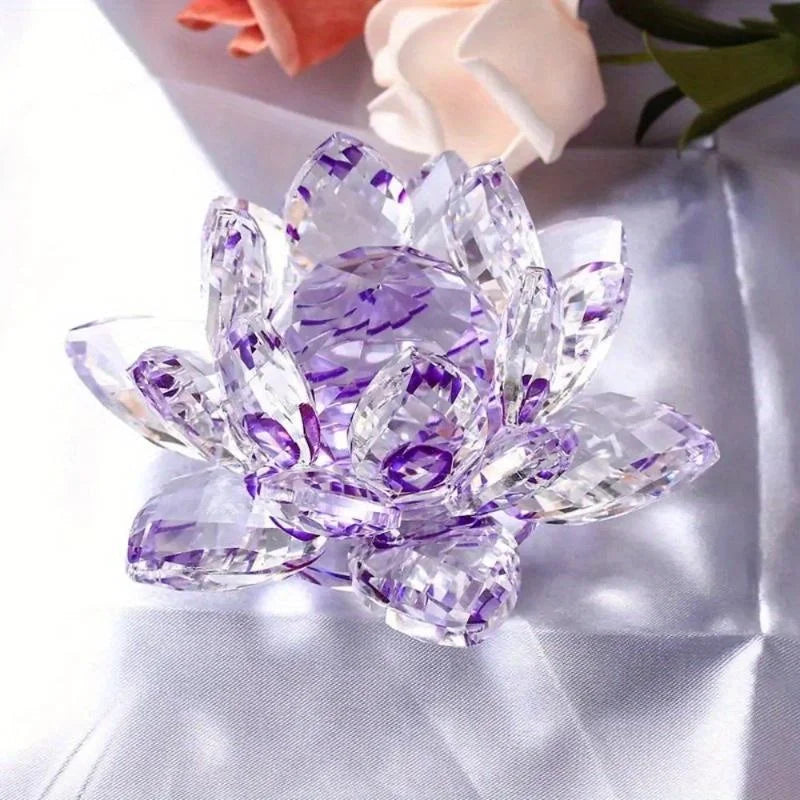Fleur de Lotus Cristal | Décoration Feng Shui | Symbole de Chance & Harmonie