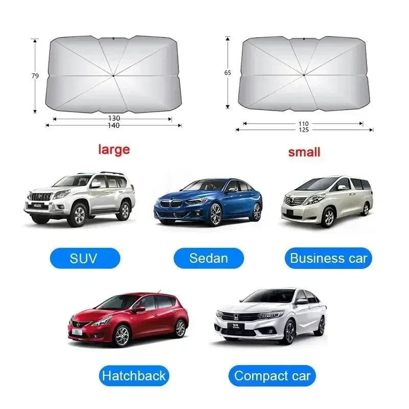 Pare-soleil Auto SunFold | Protection UV & Protection contre la chaleur | Compact & Pliable | Pour SUV & Hatchback
