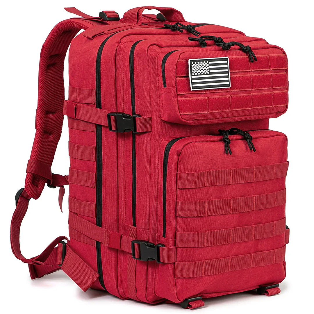 TACTICO45 45 L Sac à Dos d'Outdoor | Système Molle | Capacité de 3 Jours | Robuste & Multifonctionnel – Noir/Kaki/Olive