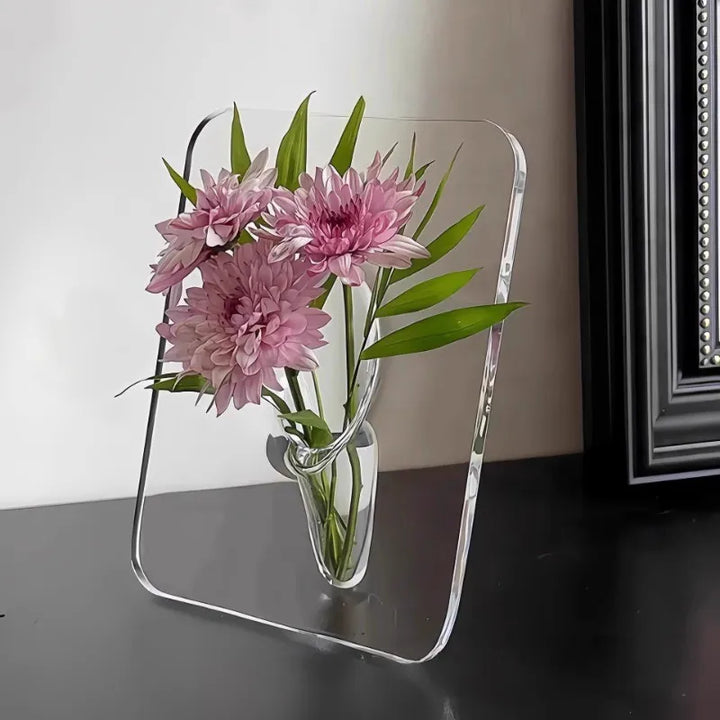 Vase Cadre Photo Florava | Transparent & Polyvalent | Pour Fleurs & Photos | 15x20 cm