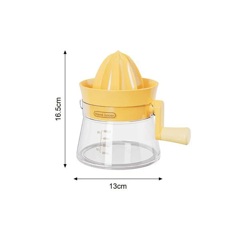 Presse-agrumes manuelle CitrusPressa | Récipient de 500 ml & filtre | Pour oranges, citrons & pamplemousses | Sans électricité