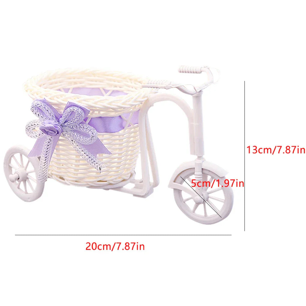 Panier de fleurs tricycle | Vélo décoratif 13×20 cm | Pour mariage, fête & maison