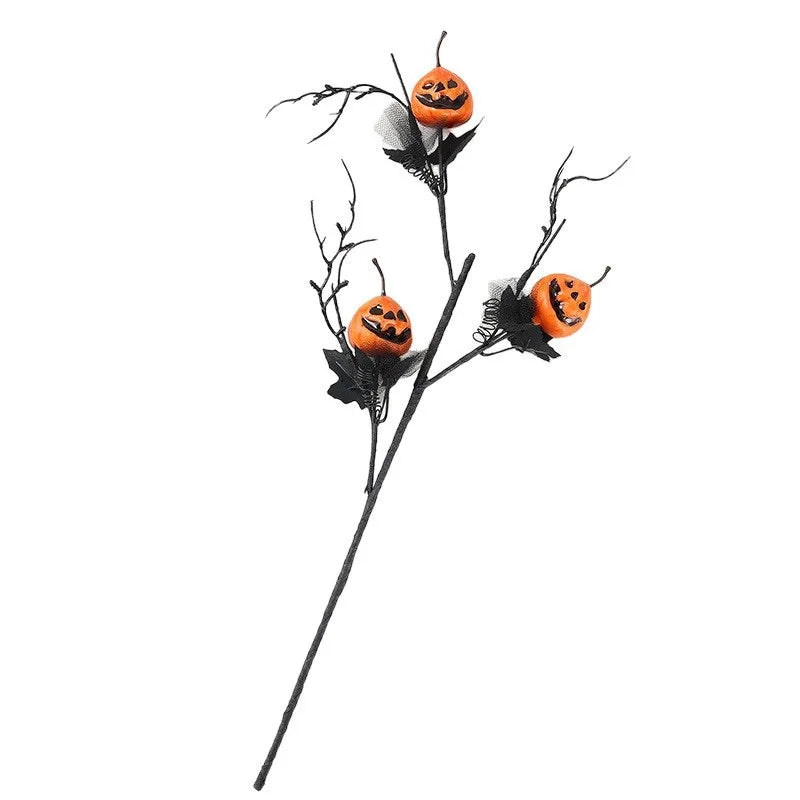 SchattenKürbis | Décoration Halloween | Citrouille avec visage de fantôme | Style sombre | Design en mousse