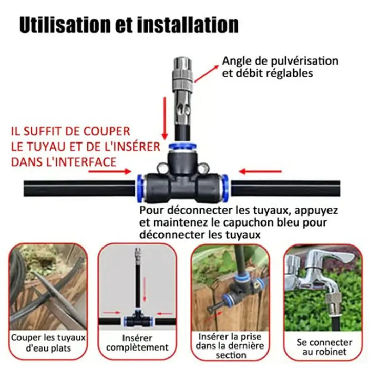 AquaFlex360 – Entretien de jardin intelligent, goutte à goutte