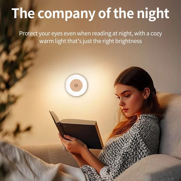 LumiTouch LED veilleuse | Magnétique & Rechargeable | Dimmable avec interrupteur tactile | 6 cm