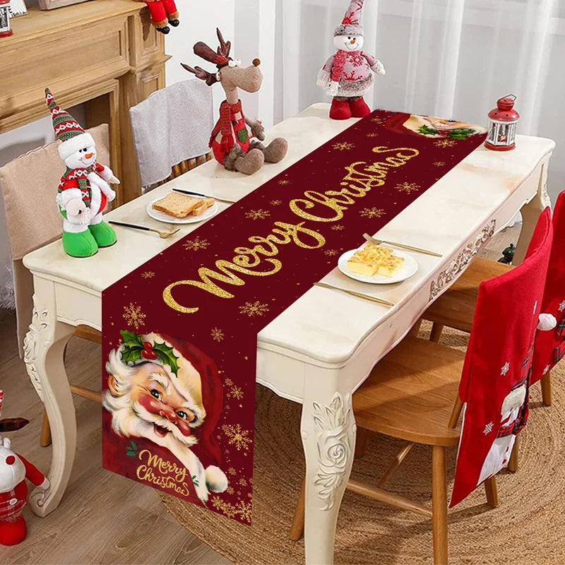 FestiLoom Nappe de Noël | Design « Joyeux Noël » | 100 % Polyester | Décoration festive pour Noël & Nouvel An 2025/2026