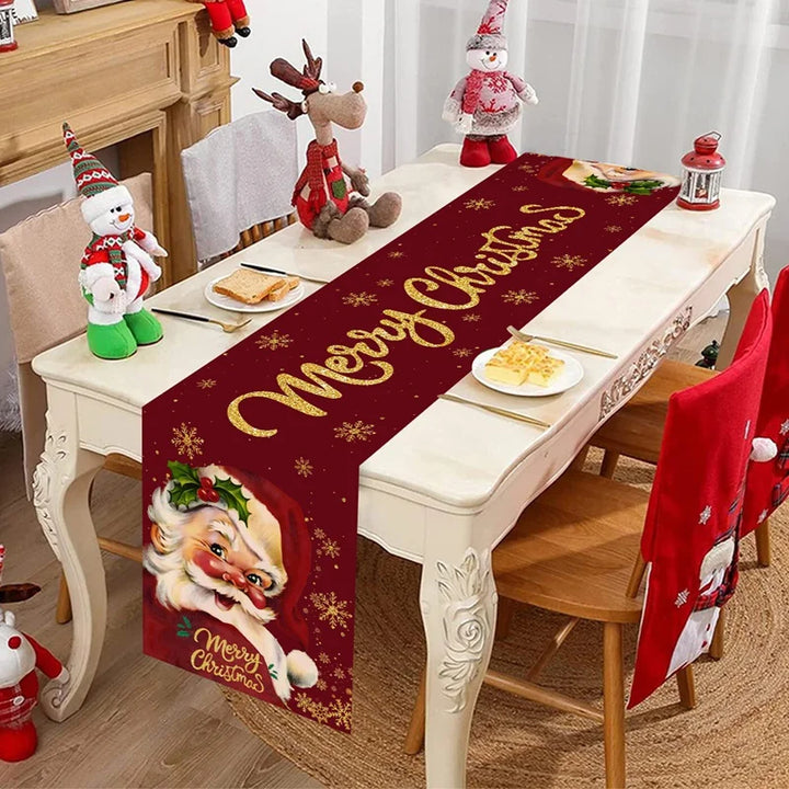 FestiLoom Nappe de Noël | Design « Joyeux Noël » | 100 % Polyester | Décoration festive pour Noël & Nouvel An 2025/2026