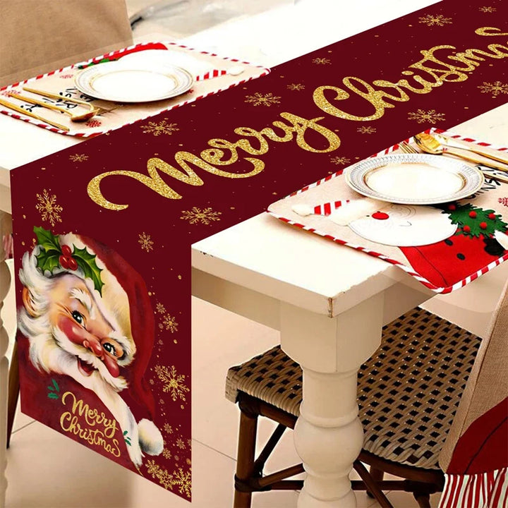 FestiLoom Nappe de Noël | Design « Joyeux Noël » | 100 % Polyester | Décoration festive pour Noël & Nouvel An 2025/2026