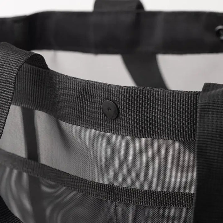 Sac de plage AEROWAVE Mesh | Grand & Respirant | Pour la plage, le sport & les voyages | Léger & Sèche rapidement | Noir