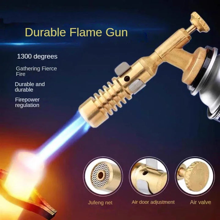 Flammex Pro Chalumeau | Pour gaz butane | Flamme réglable jusqu'à 1300 °C | Compact & Ergonomique | Idéal pour la cuisine & en extérieur