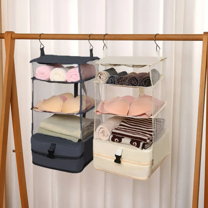 Voyatura Organisateur de Voyage Suspendu | Pliable & Gain de Place | Insère de Valise avec Grande Capacité pour Vêtements & Accessoires