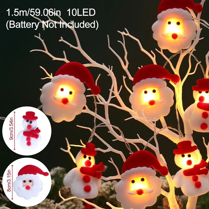 Guirlande lumineuse LED Bonhomme de Neige Frostella | Décoration de Noël Intérieure | Blanc Chaud & Fonctionnement sur Piles | Design Noël 2025