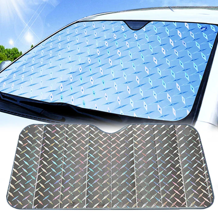 SOLVEX Pare-Soleil Auto | Protection UV & Protection Contre la Chaleur pour Pare-Brise Avant et Arrière | Aluminium Réfléchissant | Universel