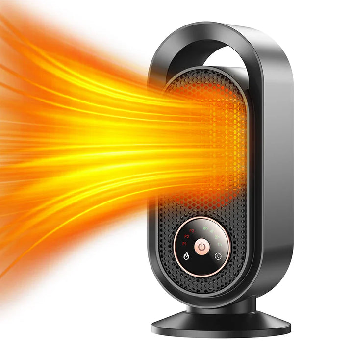 Mini Chauffage Soufflant ThermoEase E08 | Chauffage en céramique 1000 W avec écran tactile | Chauffage de table portable | Pour la maison, le bureau et la chambre