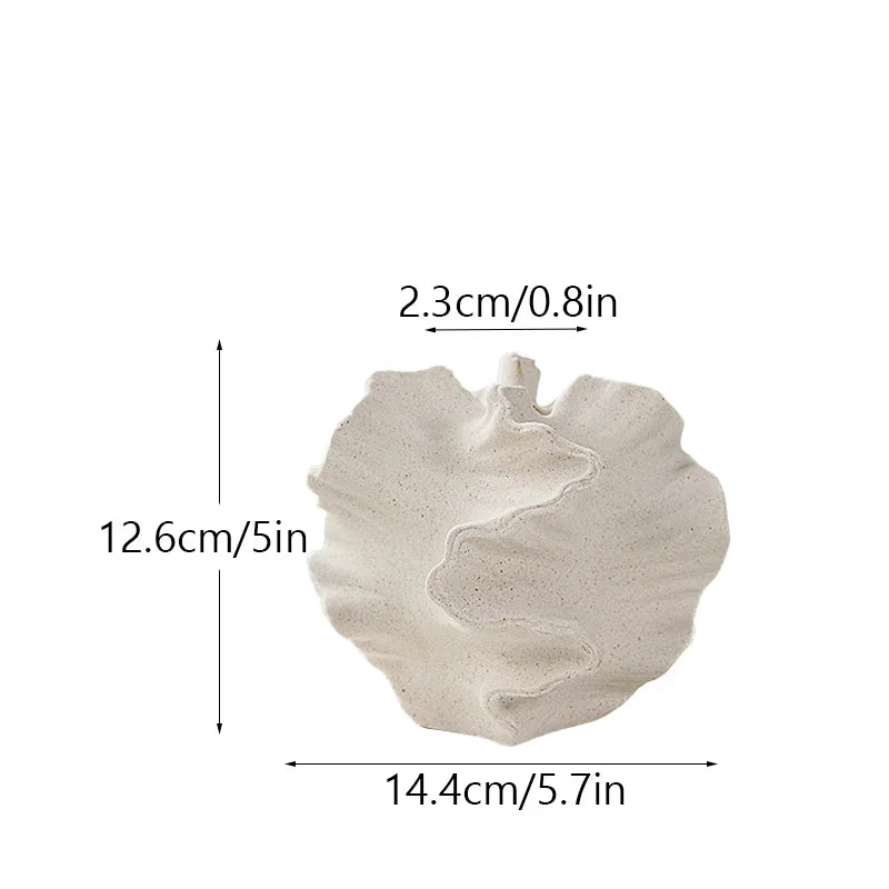 Scandiva | Vase en céramique en forme de corail | Design nordique | Beige mat