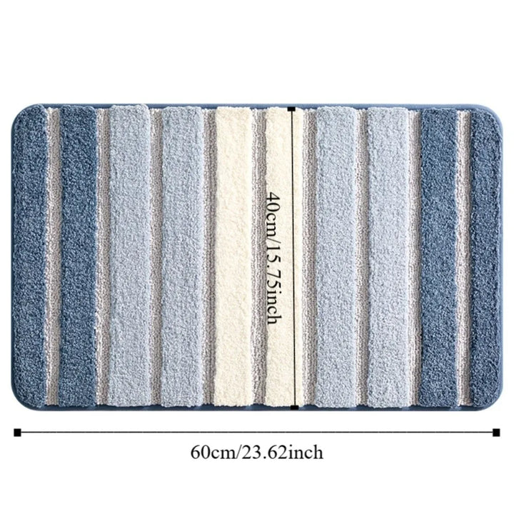 AquaLoom Tapis de Bain | Rayé | Doux & Antidérapant | 40 x 60 cm | Plusieurs Couleurs