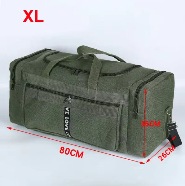 Sac de voyage Bravion GearBag | XL Sac de sport et d'entraînement en toile imperméable | Sac à bandoulière pour hommes | 80×26×36 cm ou 60×23×32 cm