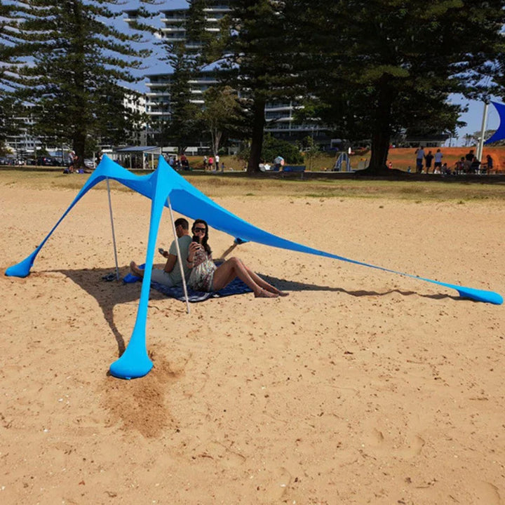 Solaviva Tente de Plage avec Protection UV UPF50+ | Coupe-vent & Imperméable | Pour 3–4 Personnes | 200×200×170 cm
