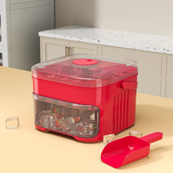 Moule à glaçons Frostina | 50 glaçons à la fois | Boîte de rangement à double couche | Compatible alimentaire & Réutilisable