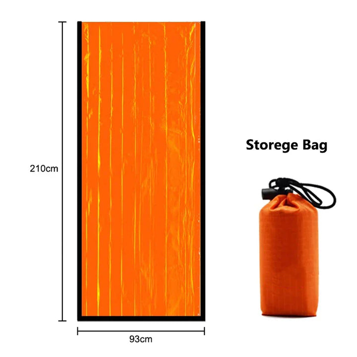 ThermoSafe Bivy | Sac de couchage d'urgence | Imperméable & Réfléchissant à la chaleur | Ultra léger pour le camping et les interventions de secours