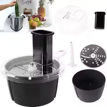 MixProTec Ensemble d'accessoires multifonctionnels pour Thermomix TM5/TM6 | Disque de coupe, récipient & couvercle | Compatible lave-vaisselle & conforme aux normes alimentaires