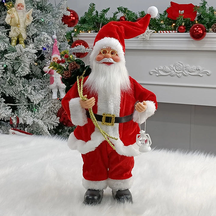 Festivaro | Figurine de Noël Père Noël | Debout & Assis | 30 × 10 × 17 cm | Décoration de Noël soigneusement conçue pour la table, la cheminée & le bureau