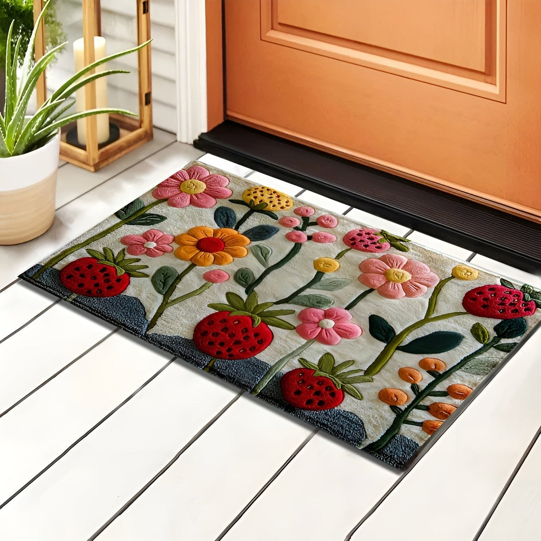 Tapis de sol 3D Florina | Surface douce comme le cachemire | Antidérapant & facile d'entretien | Pour salle de bain & entrée