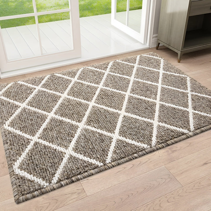 Tapis d'entrée SafeStep | Design à carreaux | Antidérapant & Absorbant | Facile à entretenir | Différentes tailles