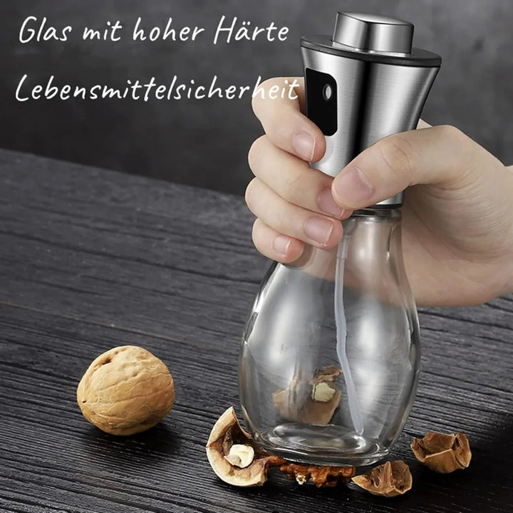 CulinaMist Pro  Pulvérisateur d'huile 200 ml | Brume fine & buse améliorée | Pour huile, vinaigre & jus de citron | Acier inoxydable & verre
