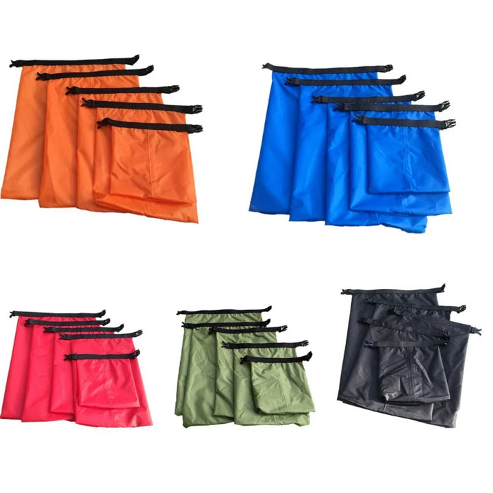 Ensemble de Sacs Étanches Sealon | Imperméable & Résistant au Sable | Set de 5 (1,5L–6L) | Pour Voyage, Plage & Activités de Plein Air