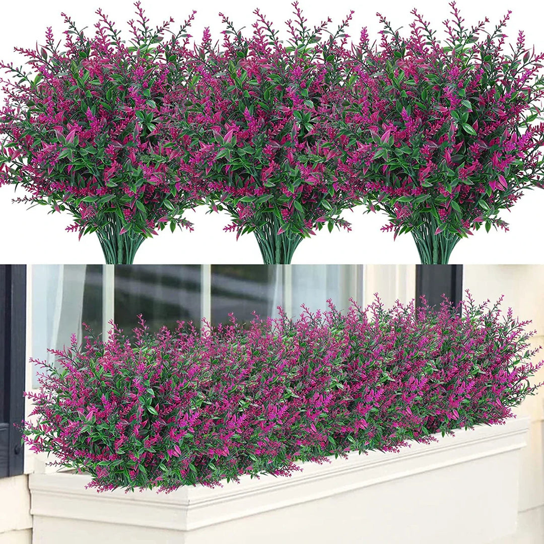 Florabell Ensemble de 12 Lavandes Artificielles | Plantes Artificielles pour Mariages, Vases, Couronnes & Décoration | Pour Intérieur & Extérieur