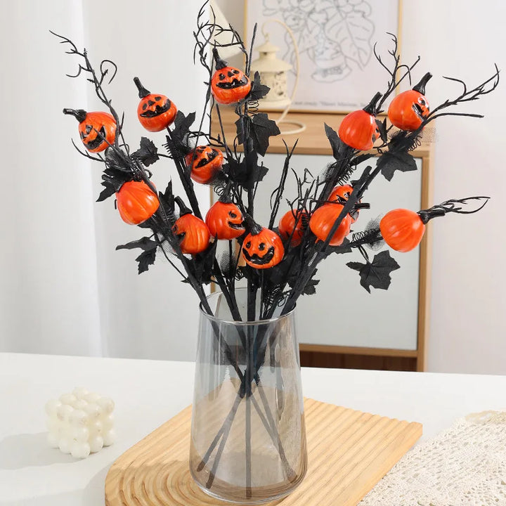 SchattenKürbis | Décoration Halloween | Citrouille avec visage de fantôme | Style sombre | Design en mousse