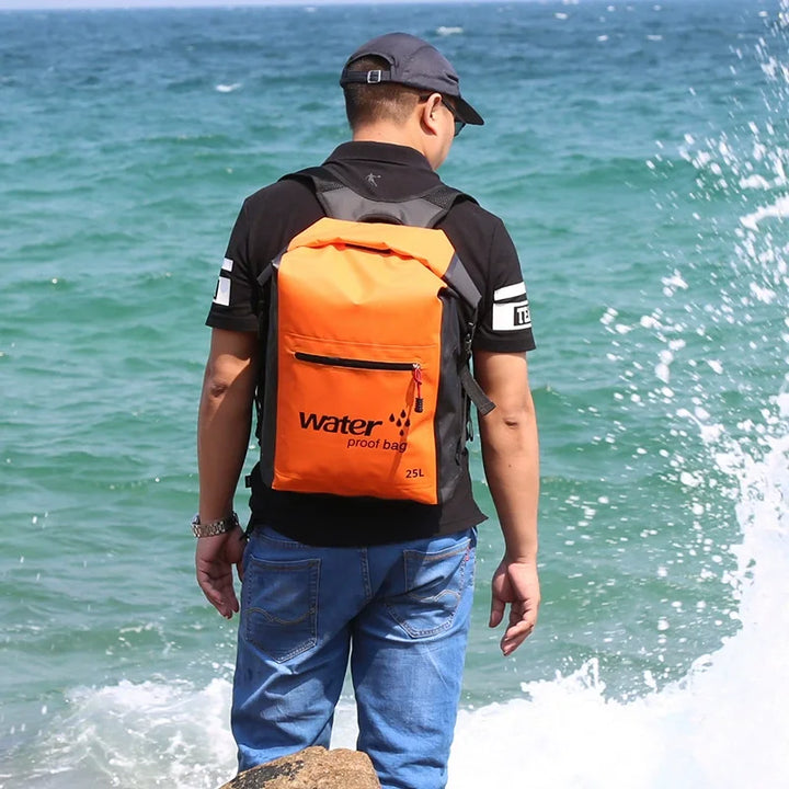 Sac à dos étanche AquaDryX 25L | Sac à dos flottant | Rolltop & Respirant | Idéal pour le kayak, le trekking & les activités de plein air