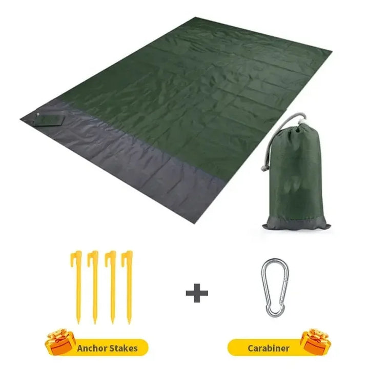 Couverture de Plage AeroLoom | XXL 210x200 cm | Imperméable & Anti-sable | Ultra-légère & Portable