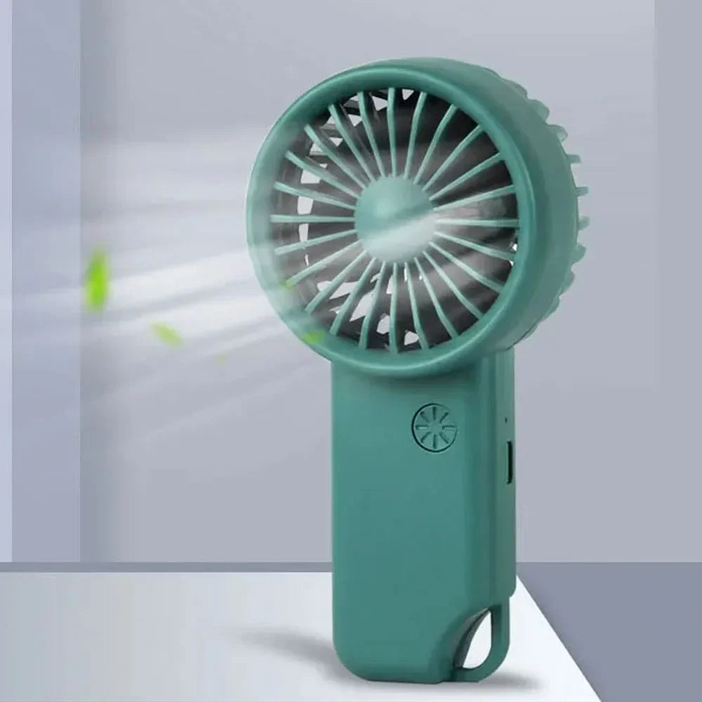 Brisola Mini Ventilateur à Main avec Chargement USB | 3 Vitesses & Affichage LED | Ventilateur Portable à Batterie pour Bureau, Voyage & Sport