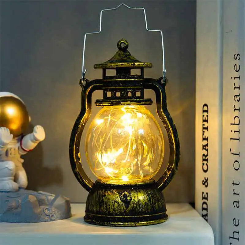 Luminara Lanterne Rétro | Support de Bougie LED | Fonctionne sur Piles & Sûr | Lumière de Table & Décorative 15×7×7 cm