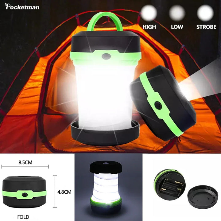 LumaTrail Lampe de Camping LED | Pliable & Ultra-légère | 3 Modes d'Éclairage | Lampe de Poche & Lanterne en Un