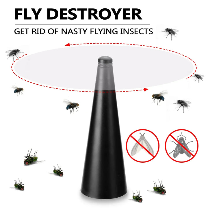 AeroLumen Naturguard Répulsif à Mouches Ventilateur de Table | Ventilateur Anti-Insectes Rotatif à 360° | Silencieux & Sûr | Pour Extérieur, Camping, Pique-Nique