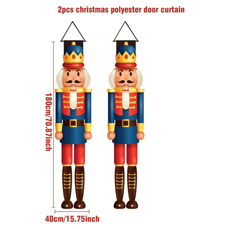 Bannière de porte de Noël | Écriture Joyeux Noël | Décoration suspendue pour la maison | Décoration de porte festive 2025/2026