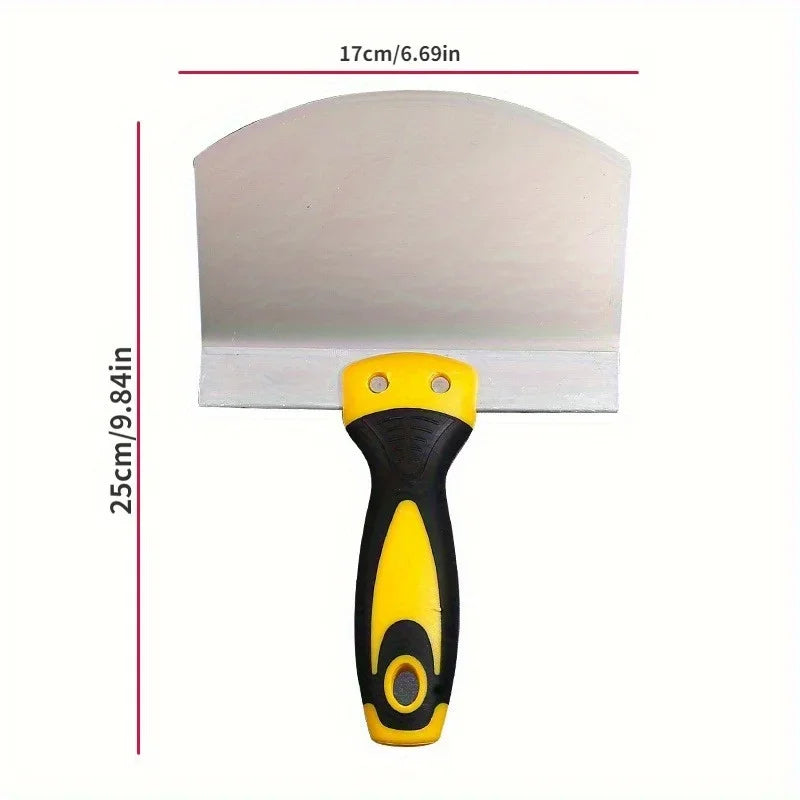 ProFlexa Spatule en Acier Inoxydable avec Poignée en Caoutchouc | Résistante à la Rouille & Flexible | Pour Peinture, Plâtre & Projets de Bricolage