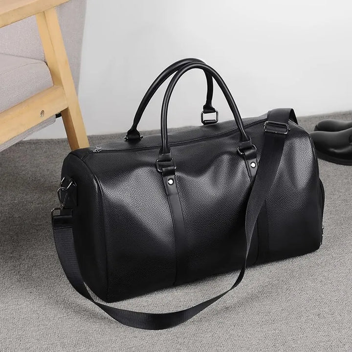 Sac de voyage Ravemo Roadster | Sac de sport rétro en PU imperméable | 44×33×21 cm | Pour les courts séjours, l'entraînement & la moto